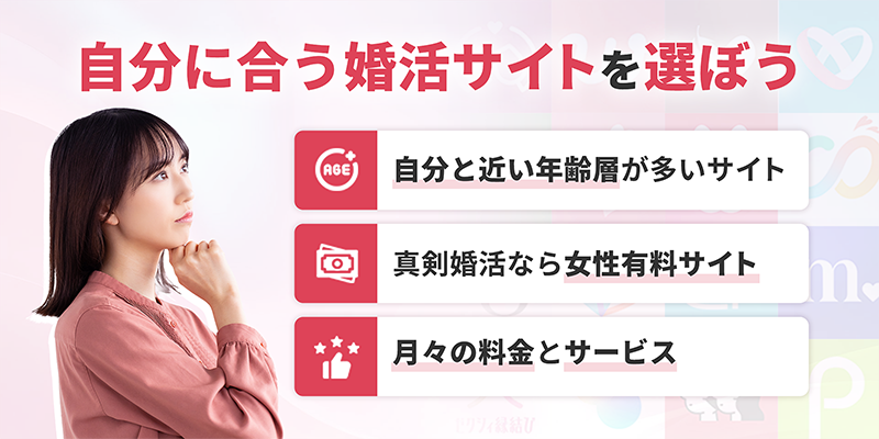 自分に合った婚活サイトを選ぼう