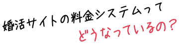 婚活サイトの料金システムってどうなっているの?